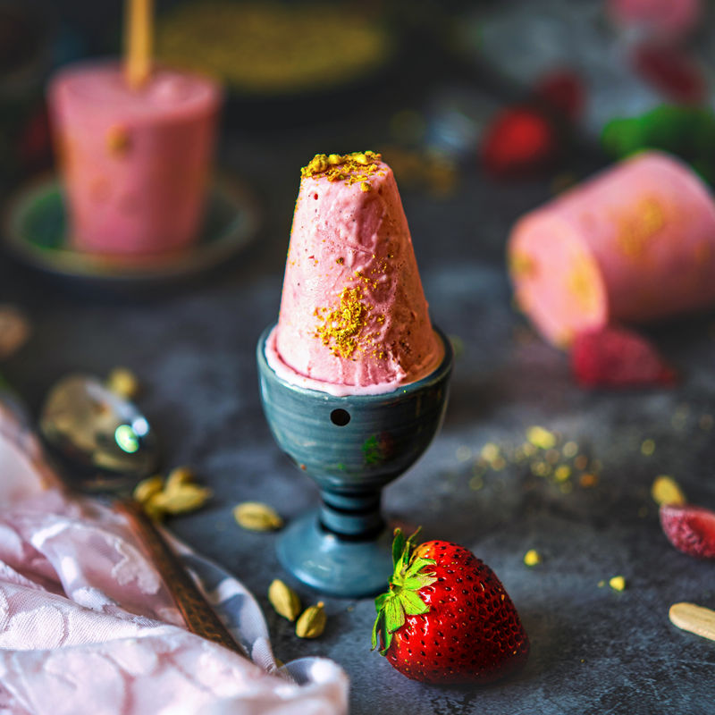 Strawberry Kulfi