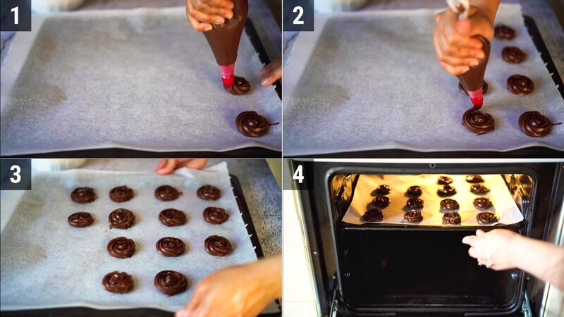 Image of the recipe cooking step-1-4 for 2-Ingredient Chocolate Cookies