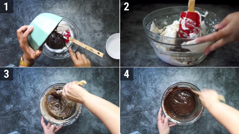 Image of the recipe cooking step-1-6 for 2 Ingredient Chocolate Muffins