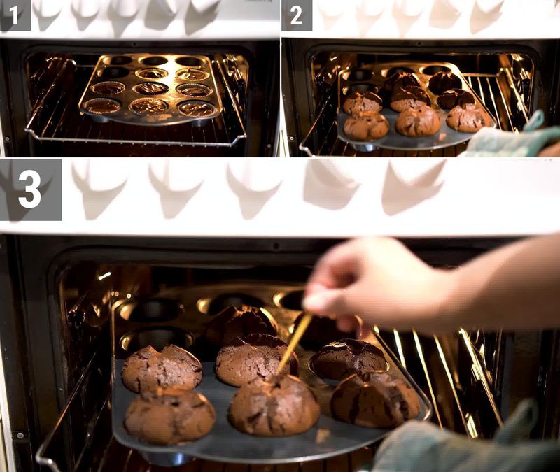 Image of the recipe cooking step-1-8 for 2 Ingredient Chocolate Muffins