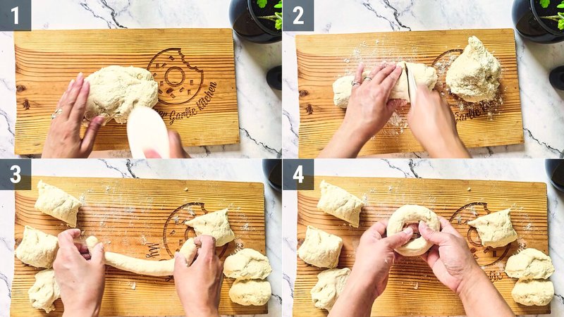 Image of the recipe cooking step-1-2 for 2 Ingredient Cottage Cheese Bagel