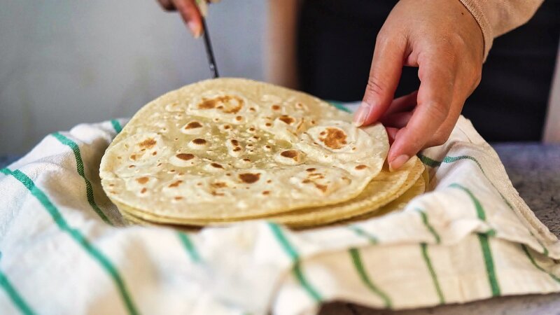 Image of the recipe cooking step-1-10 for 2 Ingredient Cottage Cheese Tortilla