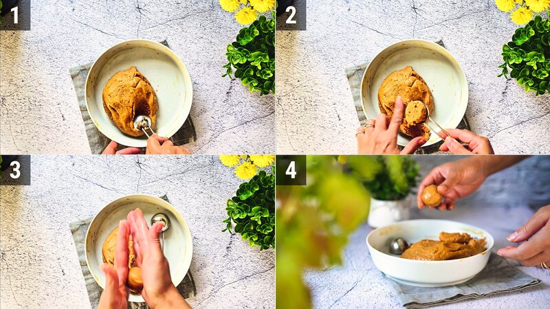 Image of the recipe cooking step-2-1 for 2-Ingredient Peanut Butter Cookies
