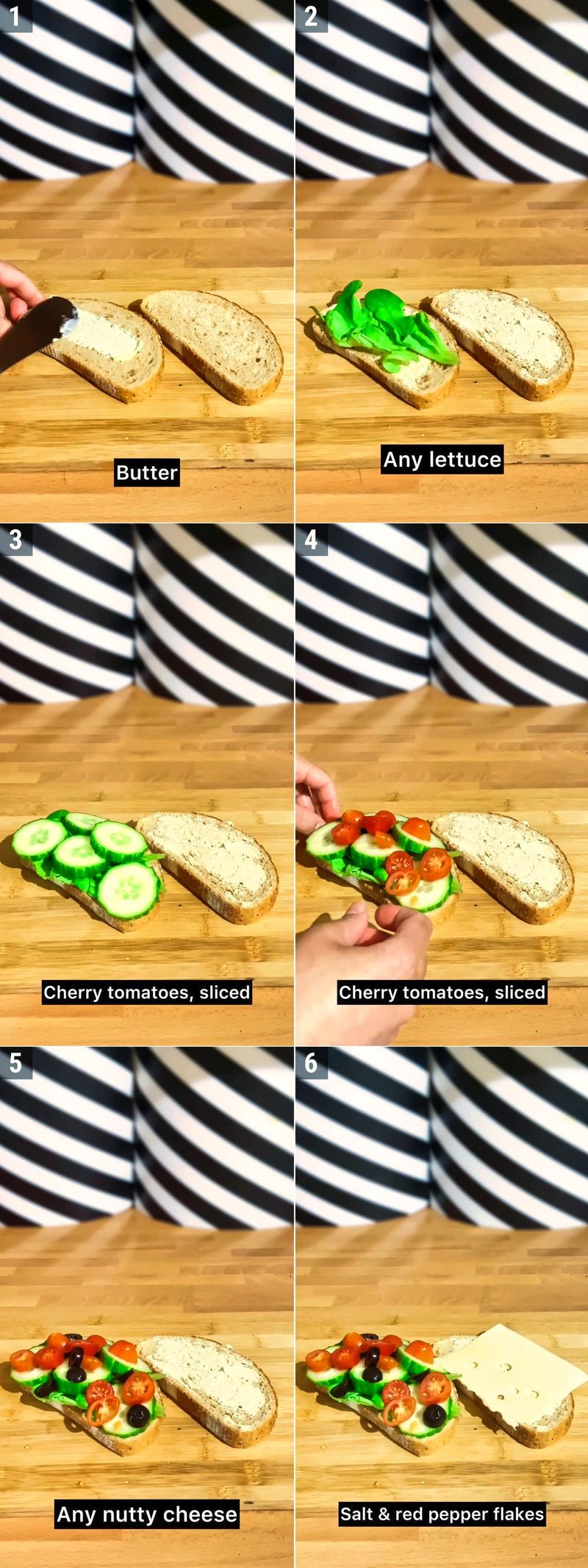 Image of the recipe cooking step-1-1 for 2-Minute Veggie Sandwich