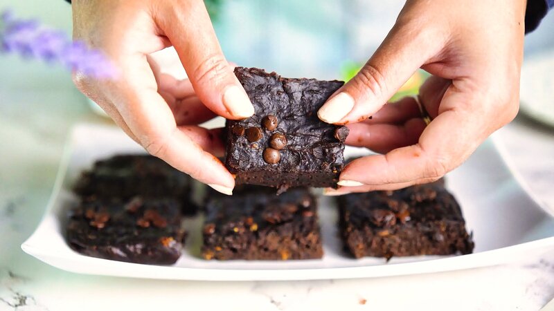 Image of the recipe cooking step-1-8 for 3-Ingredient Banana Peanut Butter Brownies