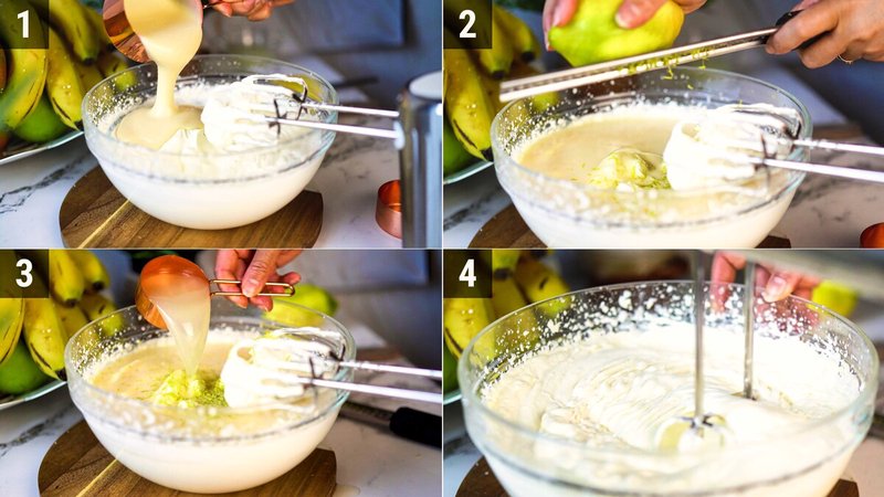Image of the recipe cooking step-1-3 for 3 Ingredient Lemon Ice Cream (No Churn)