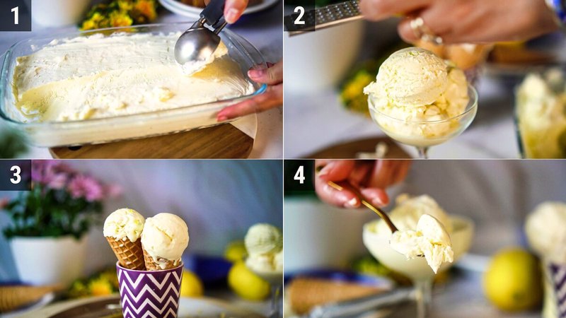 Image of the recipe cooking step-1-5 for 3 Ingredient Lemon Ice Cream (No Churn)