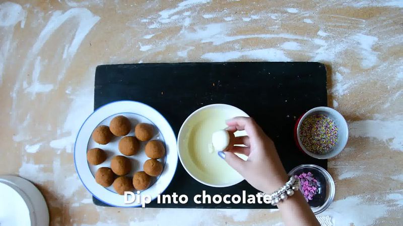 Image of the recipe cooking step-1-8 for Gingerbread Truffles Recipe