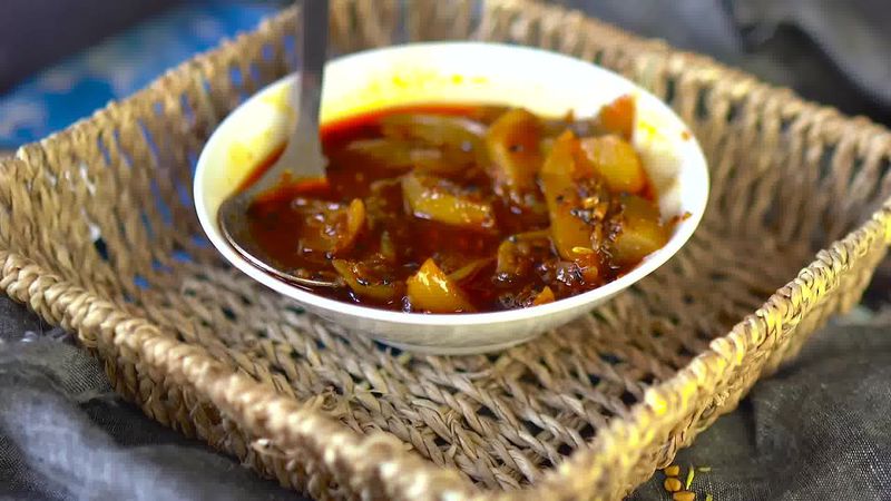 Image of the recipe cooking step-1-17 for Aam Ki Launji | Sweet and Spicy Raw Mango Chutney