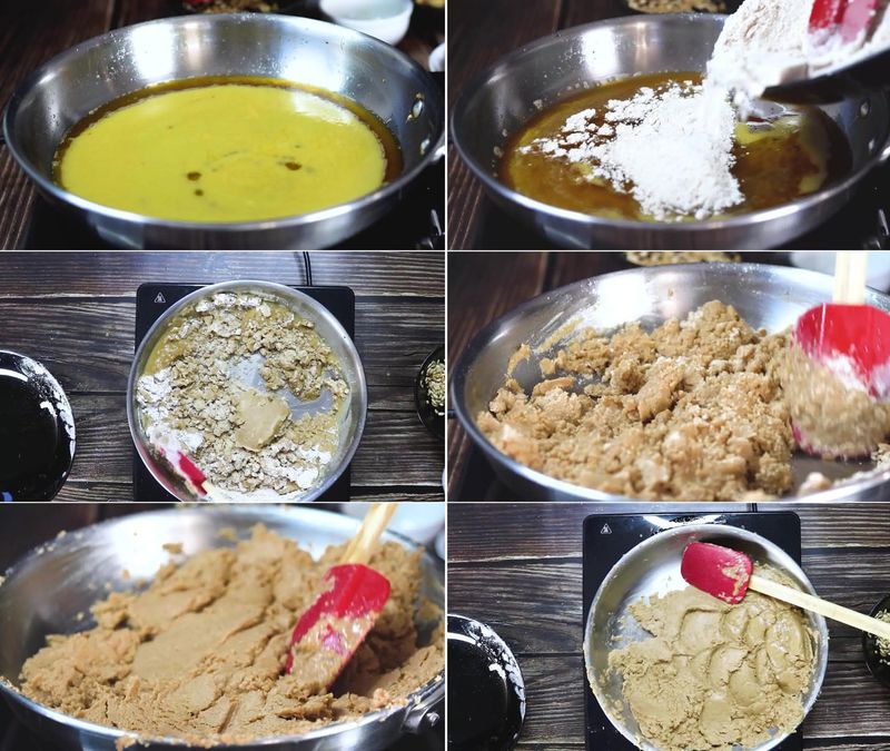 Image of the recipe cooking step-2-1 for Aate Ki Pinni