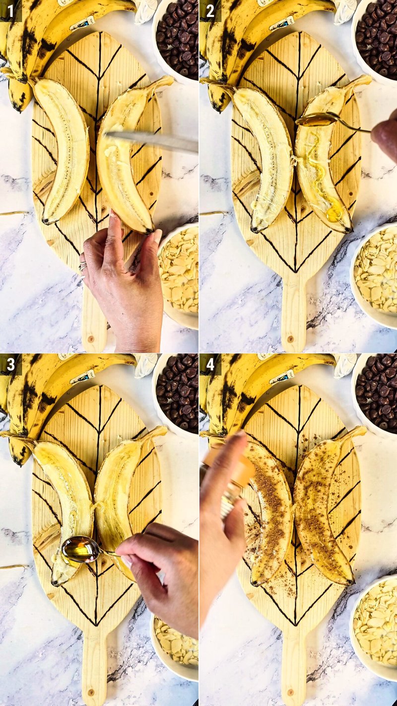 Image of the recipe cooking step-1-2 for Air Fryer Banana Recipe