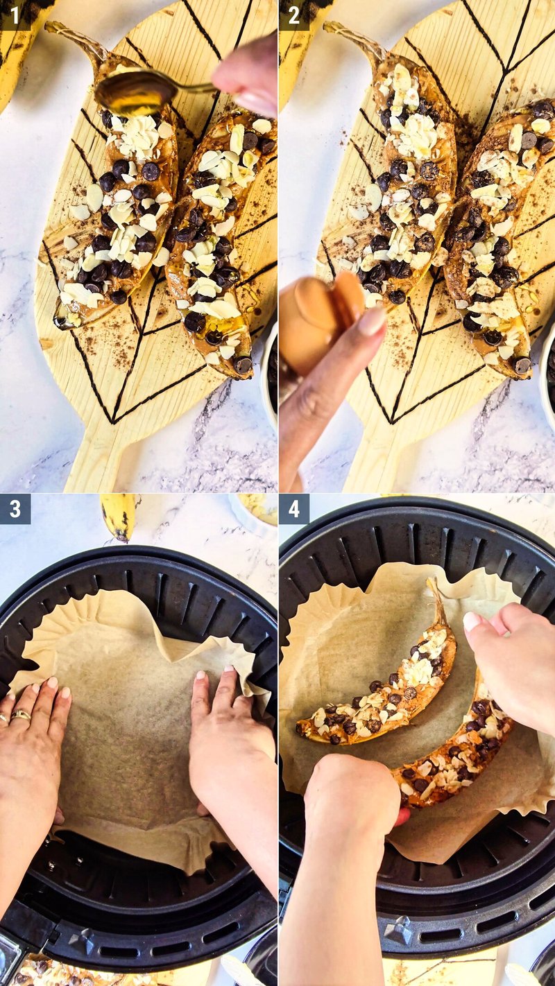 Image of the recipe cooking step-1-4 for Air Fryer Banana Recipe