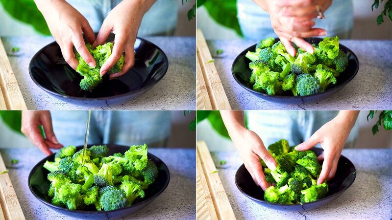Image of the recipe cooking step-1-2 for Crispy Chili Garlic Air Fryer Broccoli