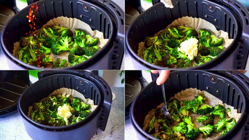 Image of the recipe cooking step-2-2 for Crispy Chili Garlic Air Fryer Broccoli