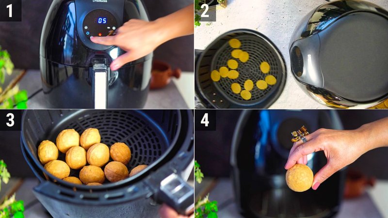 Image of the recipe cooking step-4-1 for Air Fryer Pani Puri