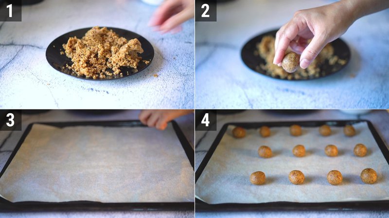 Image of the recipe cooking step-1-2 for Almond Date Cookies