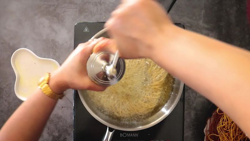 Image of the recipe cooking step-1-14 for Aloo Bhujia - Aloo Sev (Crispy Potato Snack)