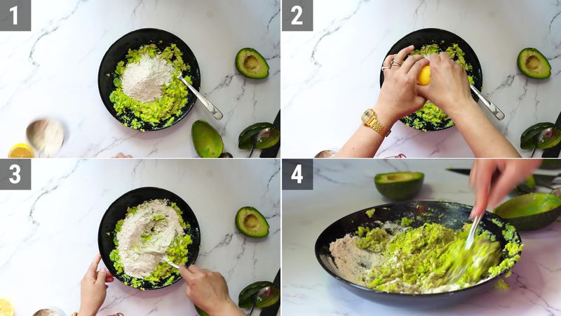Image of the recipe cooking step-1-2 for Avocado Paratha + Avocado Roti