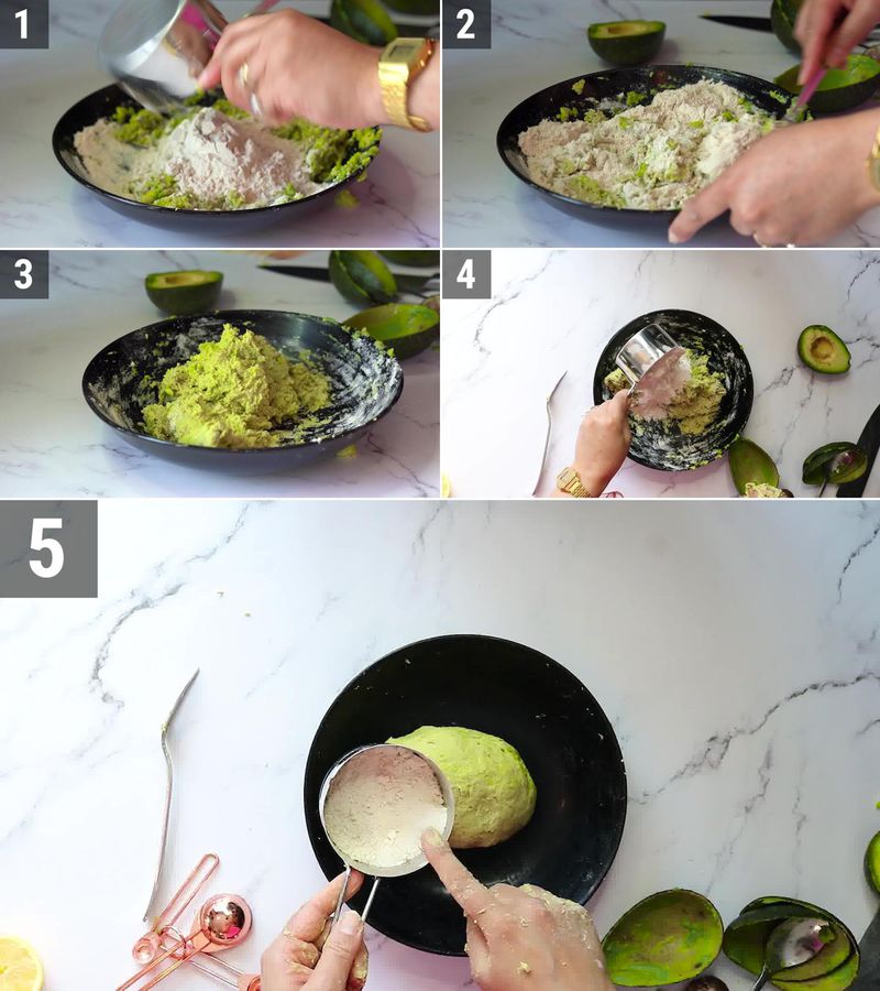 Image of the recipe cooking step-1-3 for Avocado Paratha + Avocado Roti