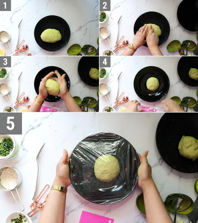 Image of the recipe cooking step-1-4 for Avocado Paratha + Avocado Roti