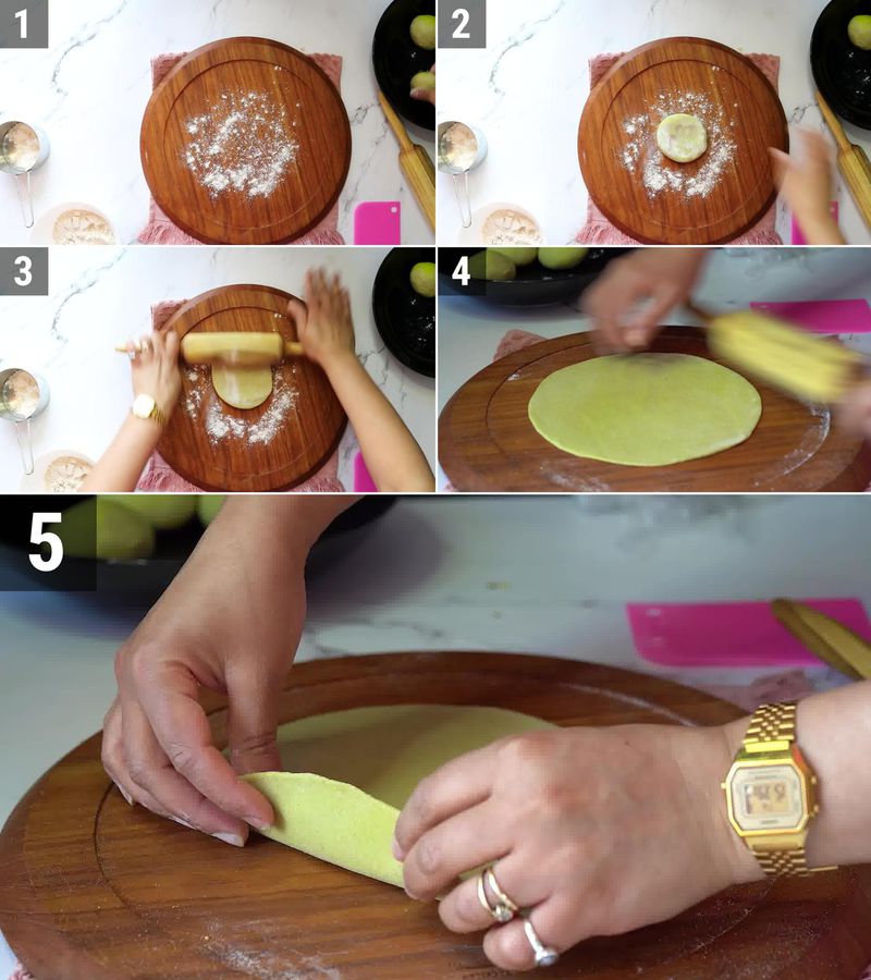 Image of the recipe cooking step-3-2 for Avocado Paratha + Avocado Roti