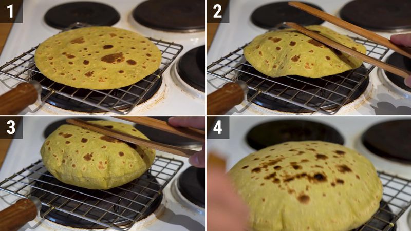 Image of the recipe cooking step-3-4 for Avocado Paratha + Avocado Roti