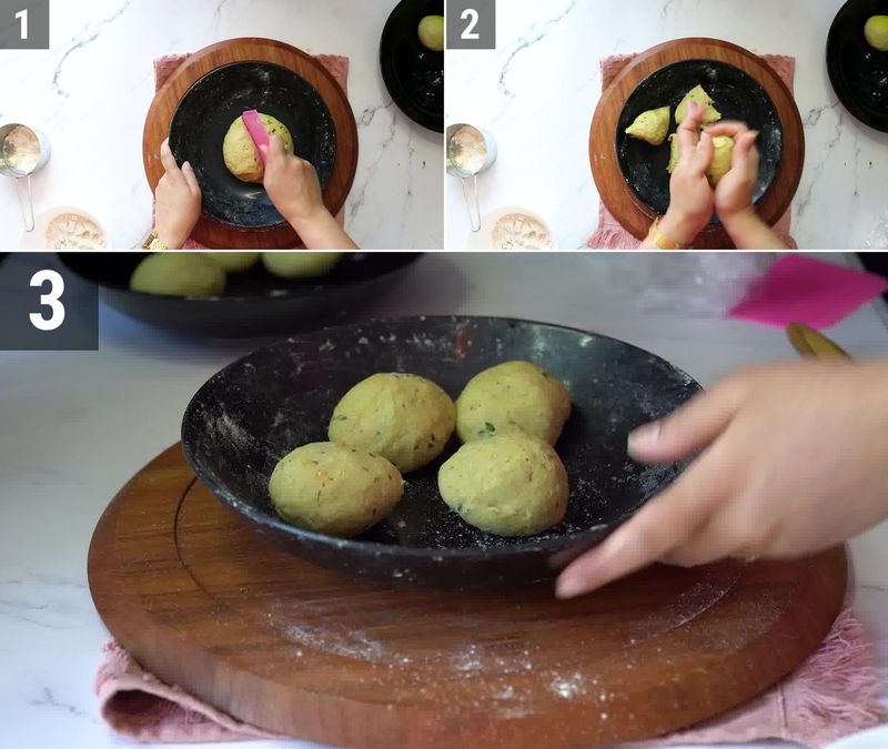 Image of the recipe cooking step-4-1 for Avocado Paratha + Avocado Roti