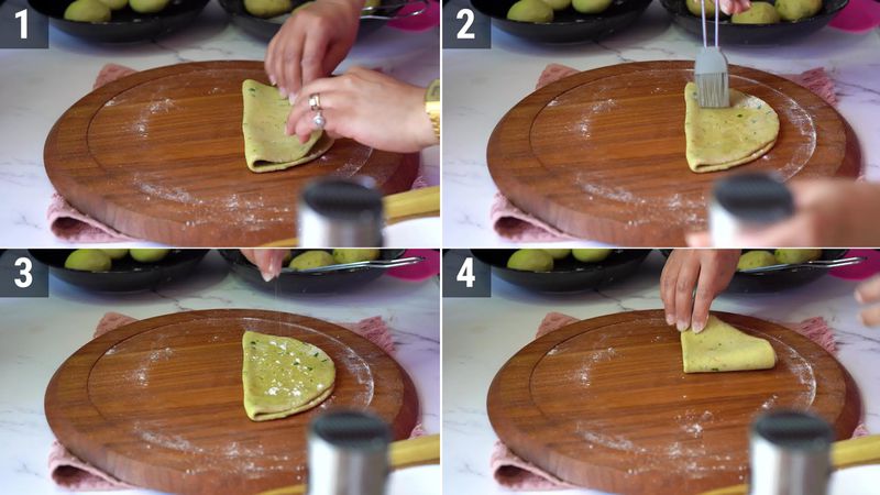 Image of the recipe cooking step-4-3 for Avocado Paratha + Avocado Roti