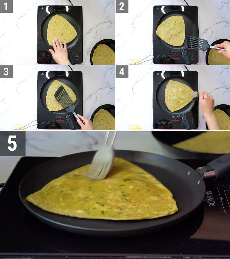 Image of the recipe cooking step-4-5 for Avocado Paratha + Avocado Roti