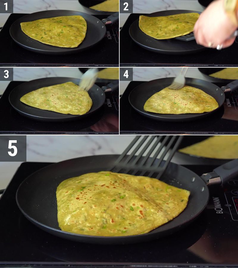 Image of the recipe cooking step-4-6 for Avocado Paratha + Avocado Roti