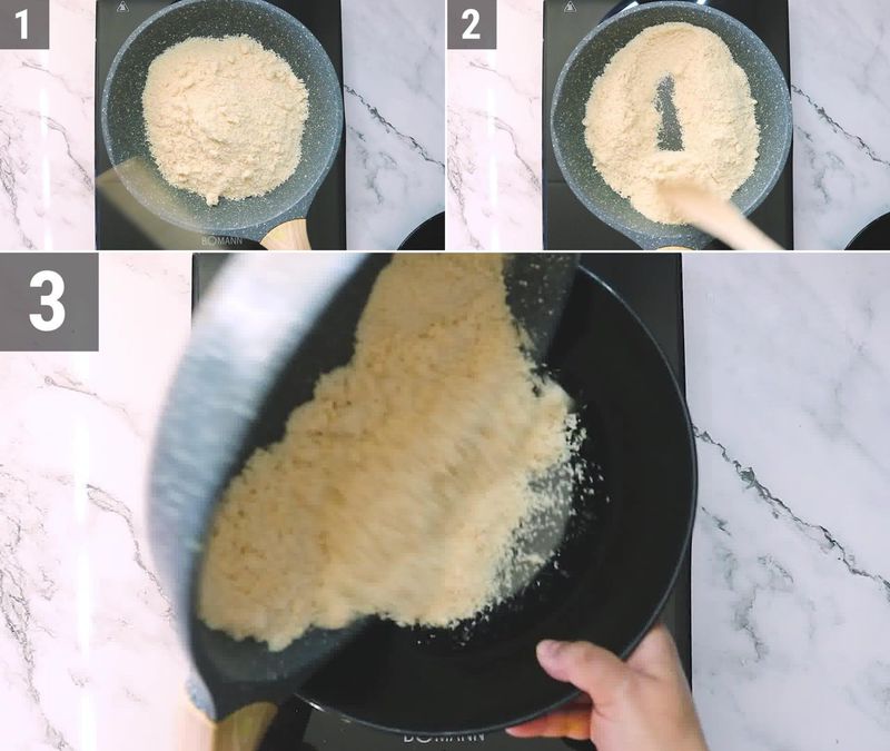 Image of the recipe cooking step-3-1 for Badam Ladoo