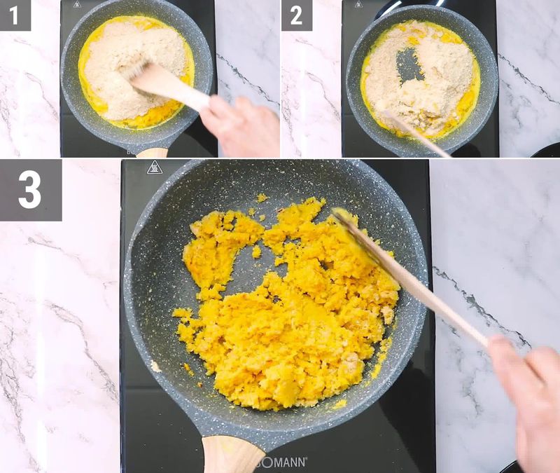 Image of the recipe cooking step-4-2 for Badam Ladoo