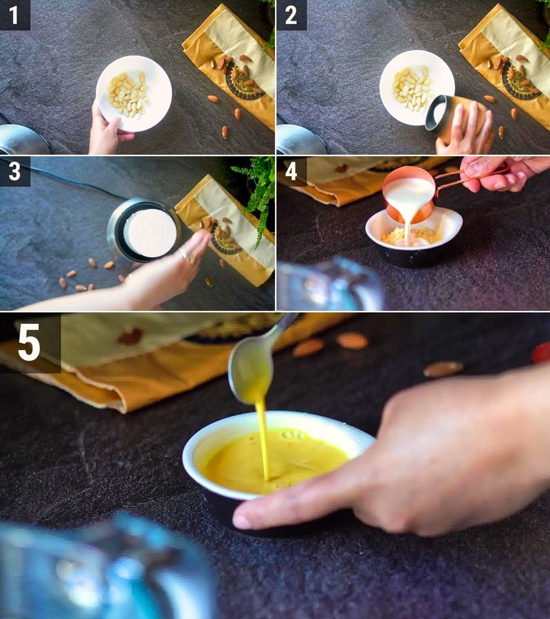 Image of the recipe cooking step-1-1 for Badam Milkshake