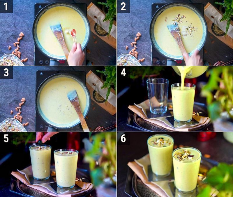Image of the recipe cooking step-1-5 for Badam Milkshake