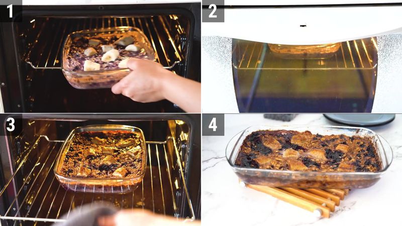 Image of the recipe cooking step-1-6 for Banana Blueberry Baked Oatmeal