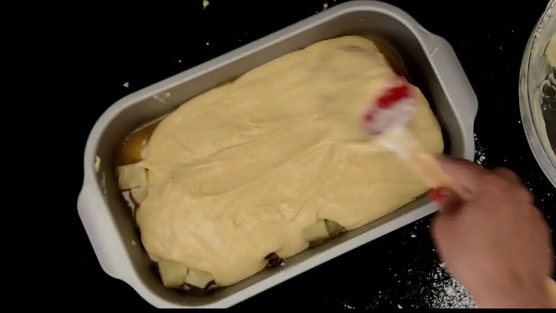 Image of the recipe cooking step-1-10 for Banana Pineapple Upside Down Cake - Video Recipe