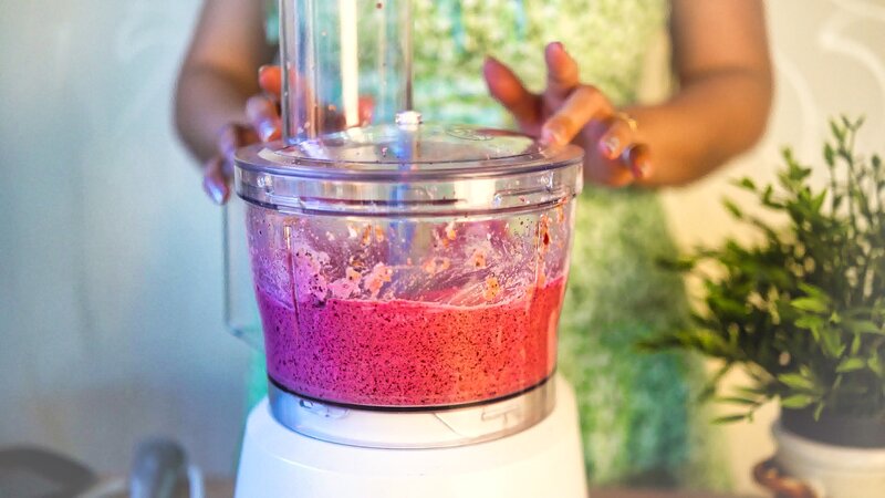 Image of the recipe cooking step-1-4 for Beetroot Walnut Feta Dip