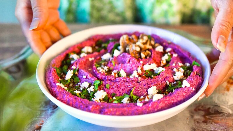 Image of the recipe cooking step-1-6 for Beetroot Walnut Feta Dip