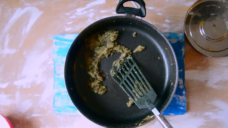 Image of the recipe cooking step-2-4 for Rajasthani Gatta Curry Recipe - Besan Ke Gatte Ki Sabzi