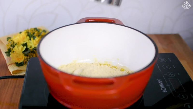 Image of the recipe cooking step-1-2 for Besan Ladoo Recipe - Sweet Chickpea Flour Balls