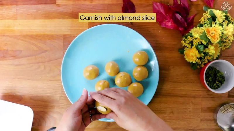 Image of the recipe cooking step-2-5 for Besan Ladoo Recipe - Sweet Chickpea Flour Balls