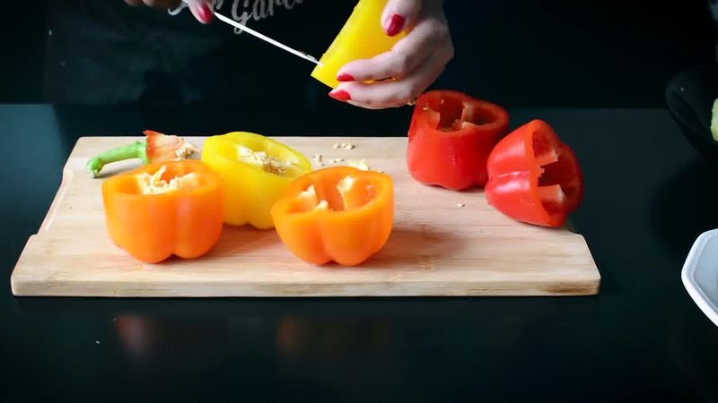 Image of the recipe cooking step-1-2 for Bharwa Shimla Mirch - Potato Stuffed Bell Peppers