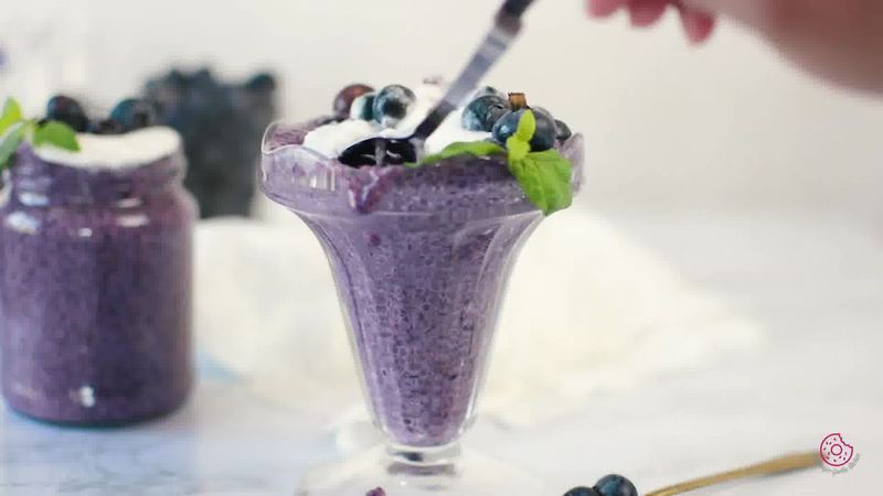 Image of the recipe cooking step-1-6 for Blueberry Chia Seed Pudding
