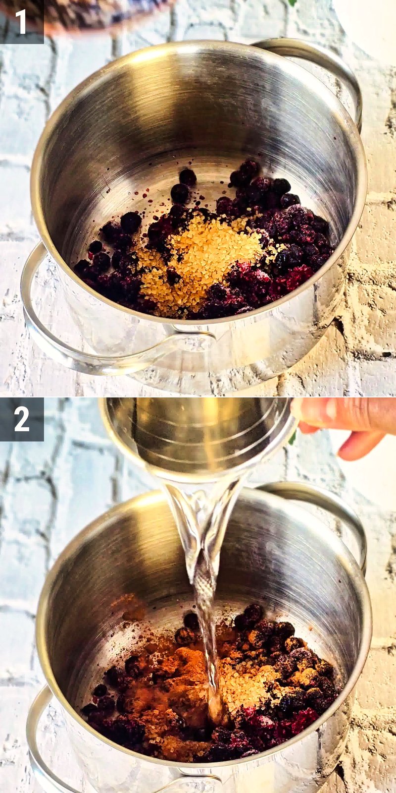 Image of the recipe cooking step-1-1 for Blueberry Iced Latte