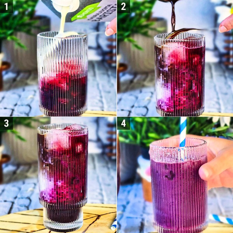 Image of the recipe cooking step-2-2 for Blueberry Iced Latte