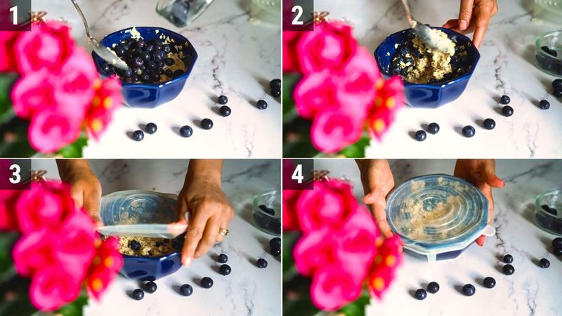 Image of the recipe cooking step-1-2 for Blueberry Overnight Oats