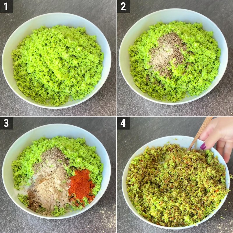 Image of the recipe cooking step-2-2 for Broccoli Paratha