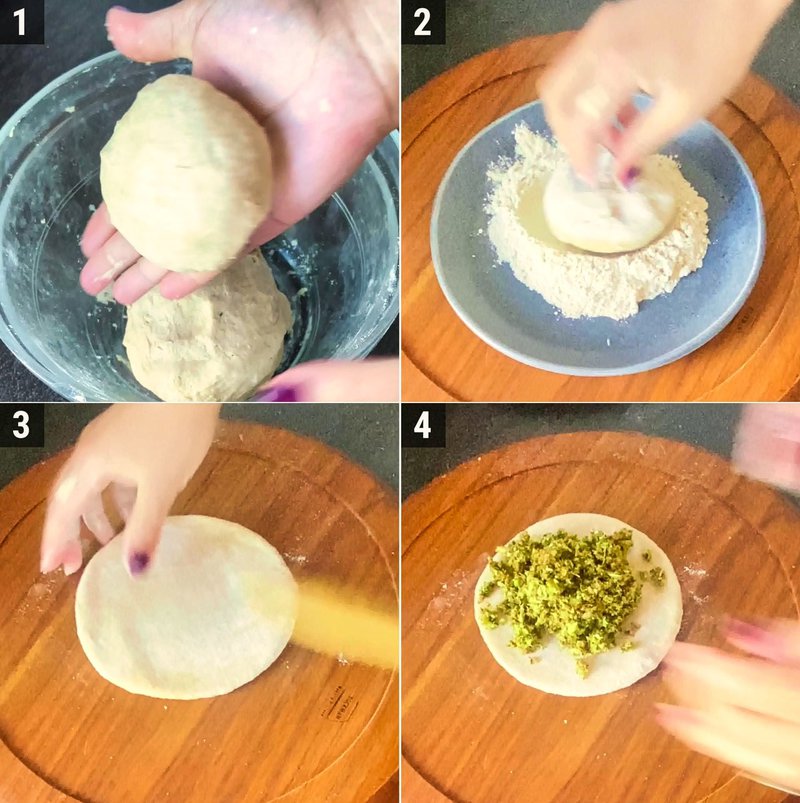 Image of the recipe cooking step-3-1 for Broccoli Paratha