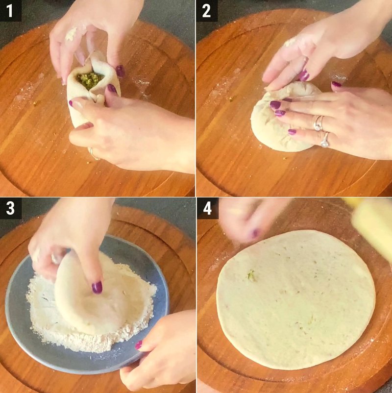 Image of the recipe cooking step-3-2 for Broccoli Paratha