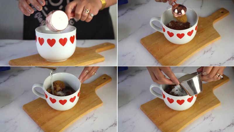 Image of the recipe cooking step-1-1 for Brownie in a Mug